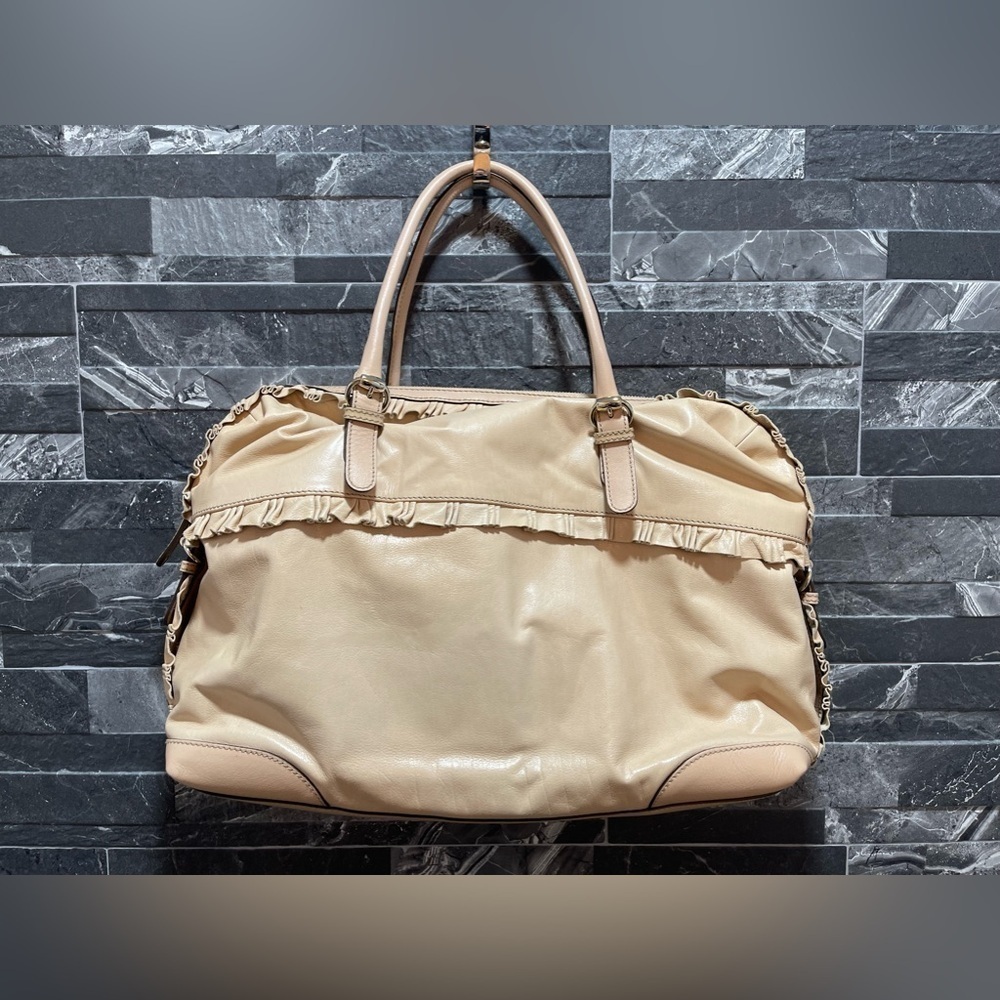 GUCCI Calfskin Leather Ruffles Sabrina Tote - Picture 10 of 10